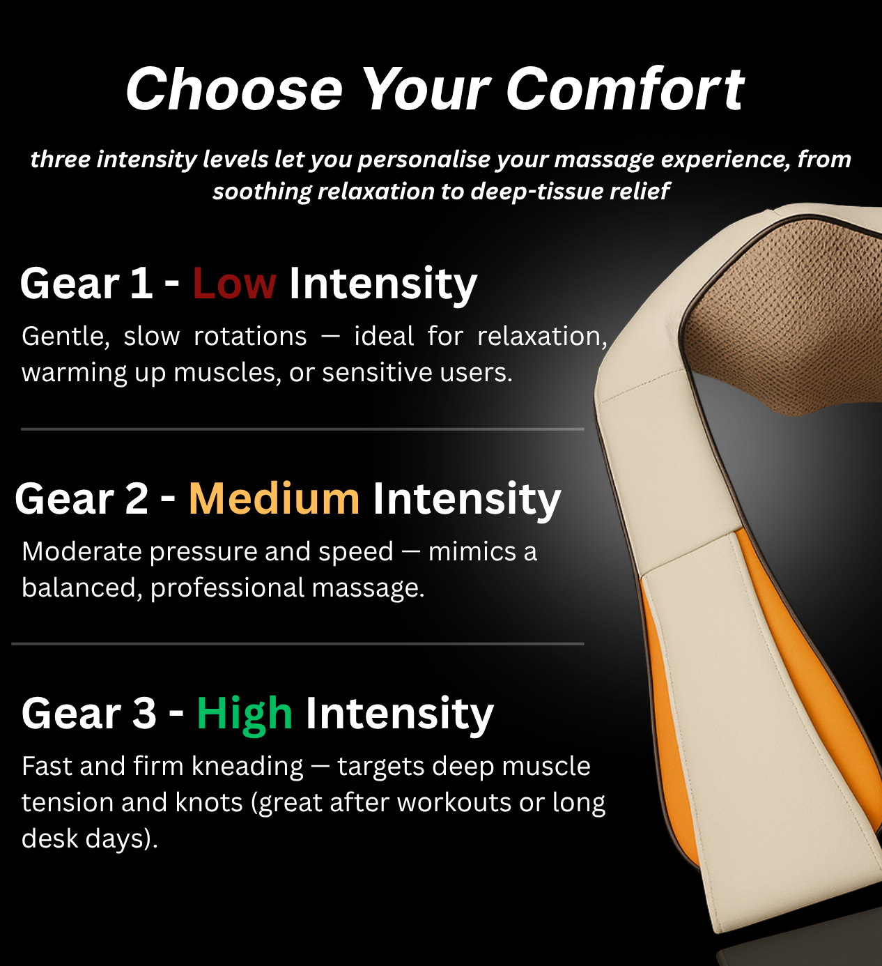 Shiatsu Neck and Shoulder Massager - Deep Tissue Heat Therapy