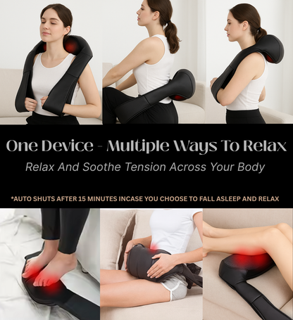 Shiatsu Neck and Shoulder Massager - Deep Tissue Heat Therapy